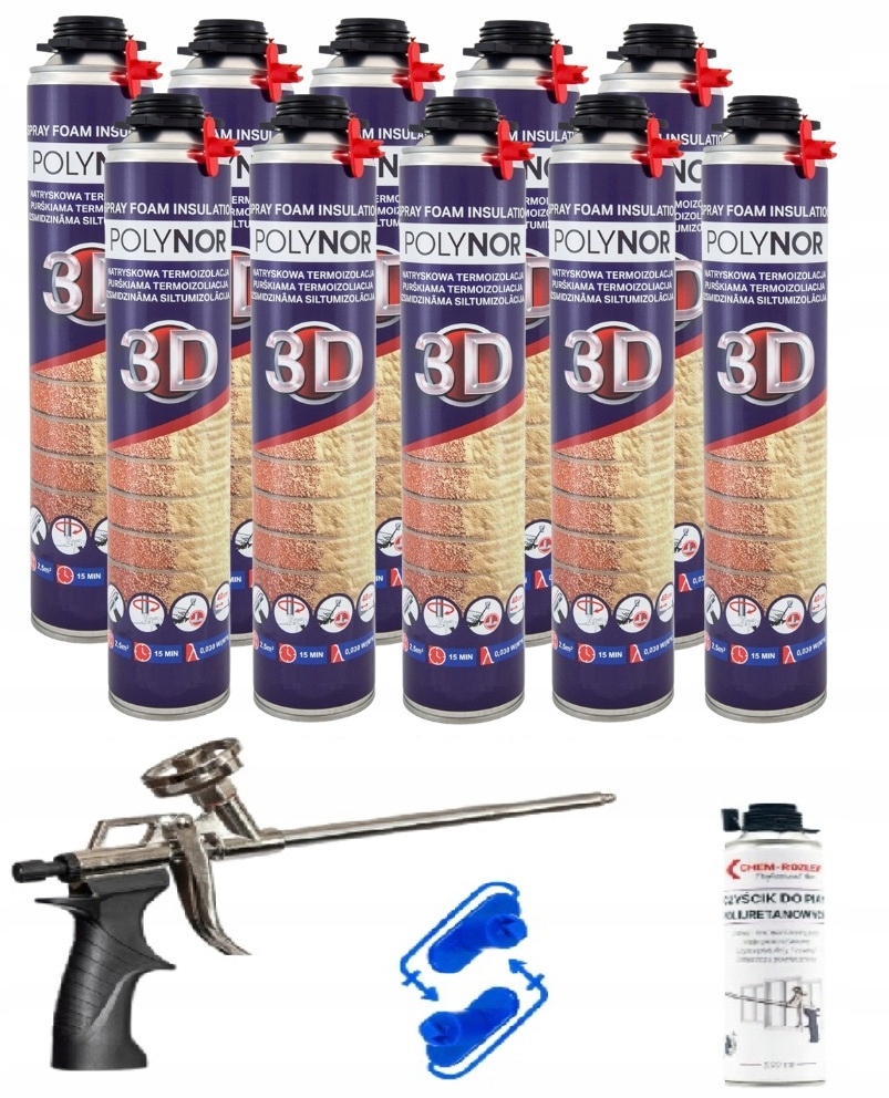 Polynor 3D izolace stříkací pěna pur Zateplení Podkroví Garáže