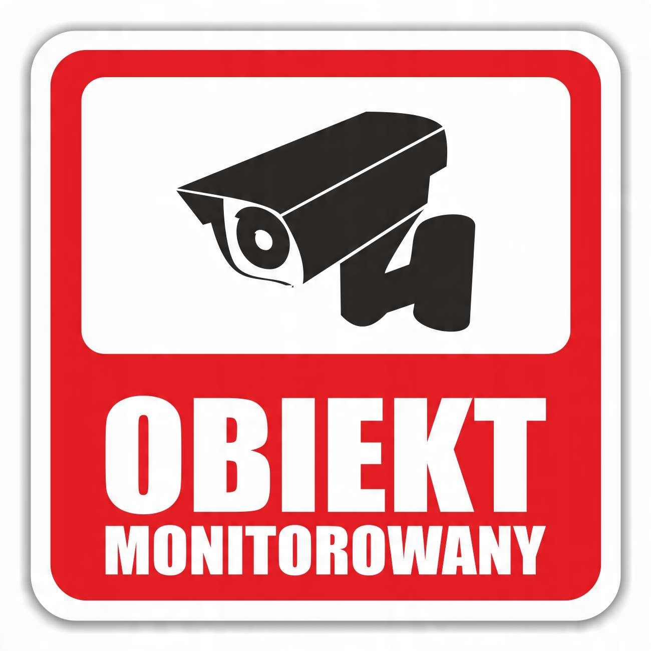 

Naklejka Obiekt Monitorowany 10cm monitoring Rodo