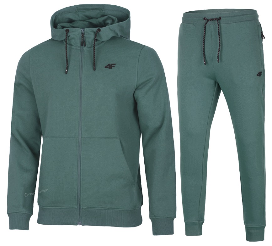 4F Męski Dres Bawełna Komplet Bluza Rozpinana Spodnie rozm M