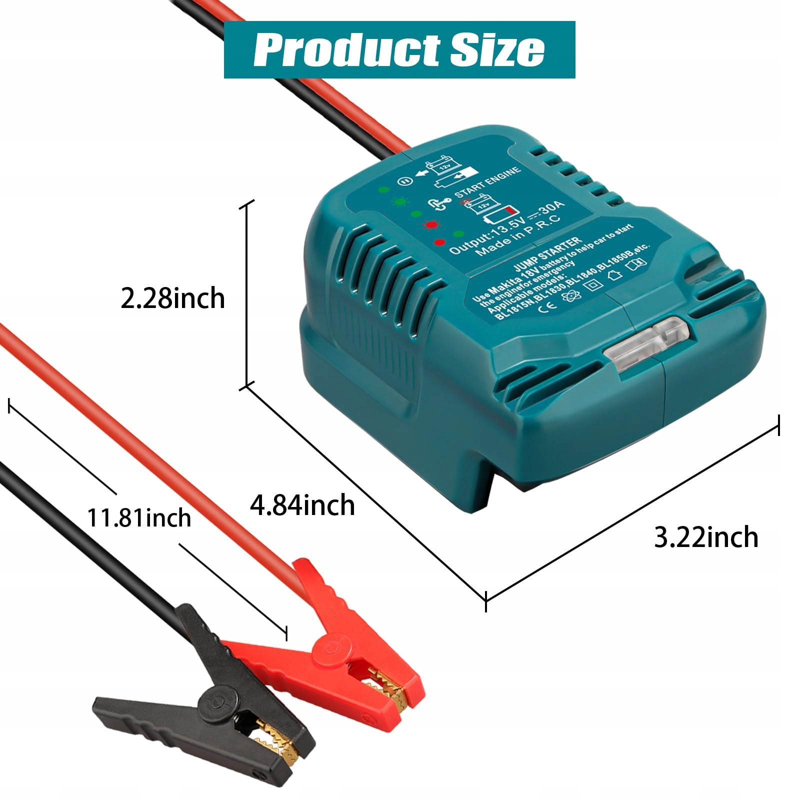 EID Zestaw Adapterów Do Akumulatorów 18V Kabel 11AWG Booster Auto — miniatura 4
