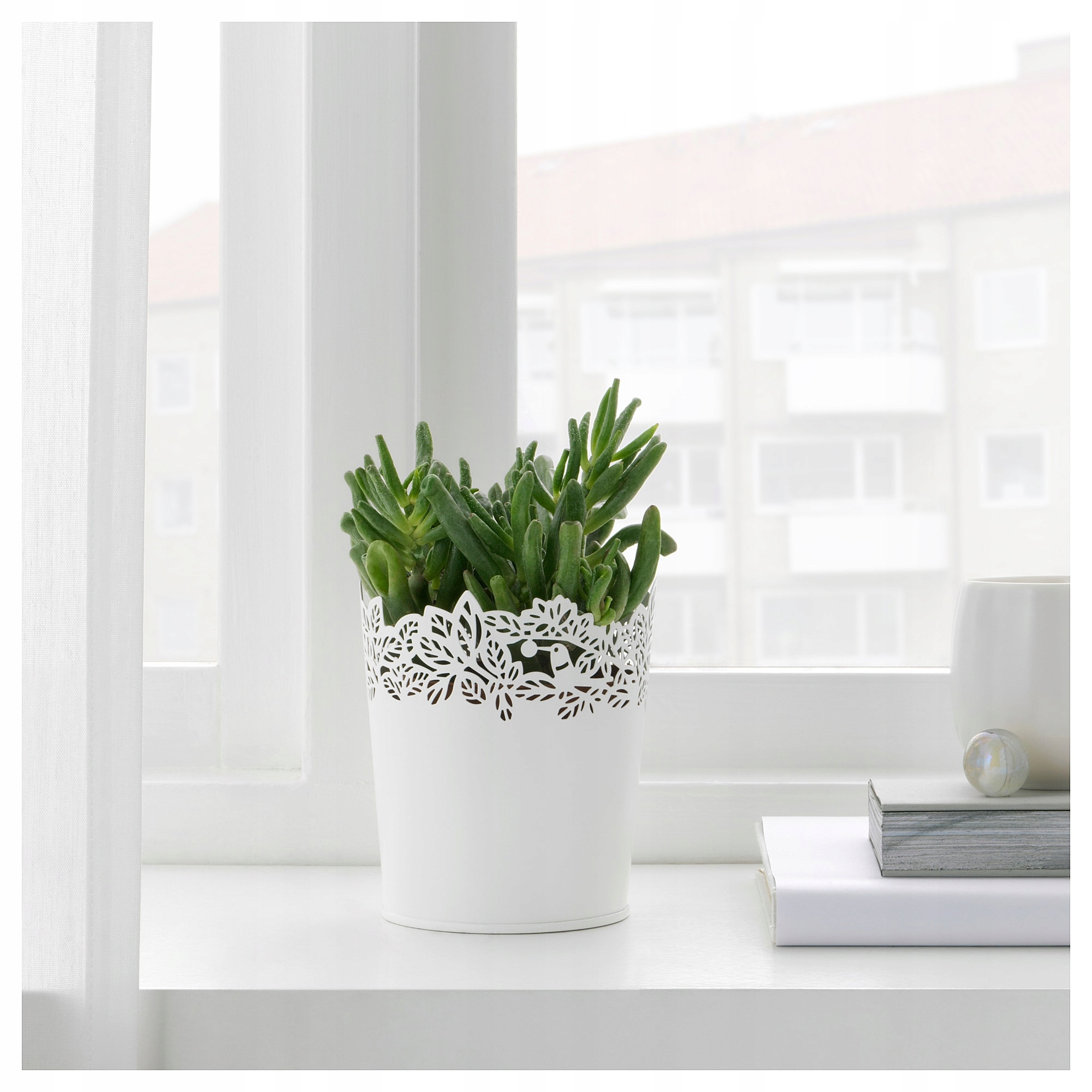 IKEA SAMVERKA Osłonka doniczki, biały 9cm Kod producenta 503.887.39