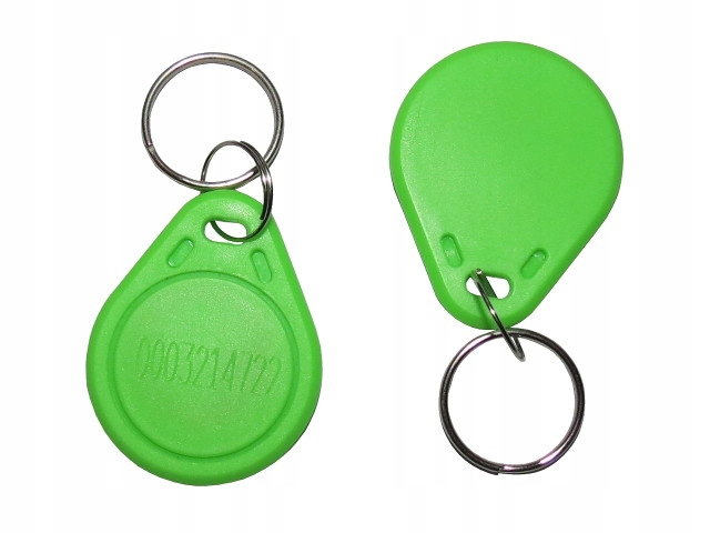 Brelok TAG RFID Unique 125kHz EM4100 do ZAMKA DOMOFONU seledynowy 100 sztuk Producent Inna