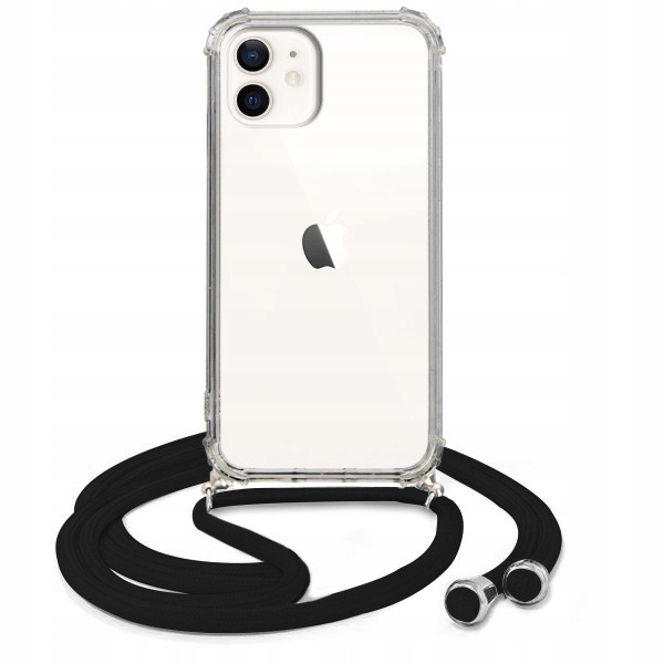 

Etui Crossbody Iphone 12 Czarny Sznurek Ochronne