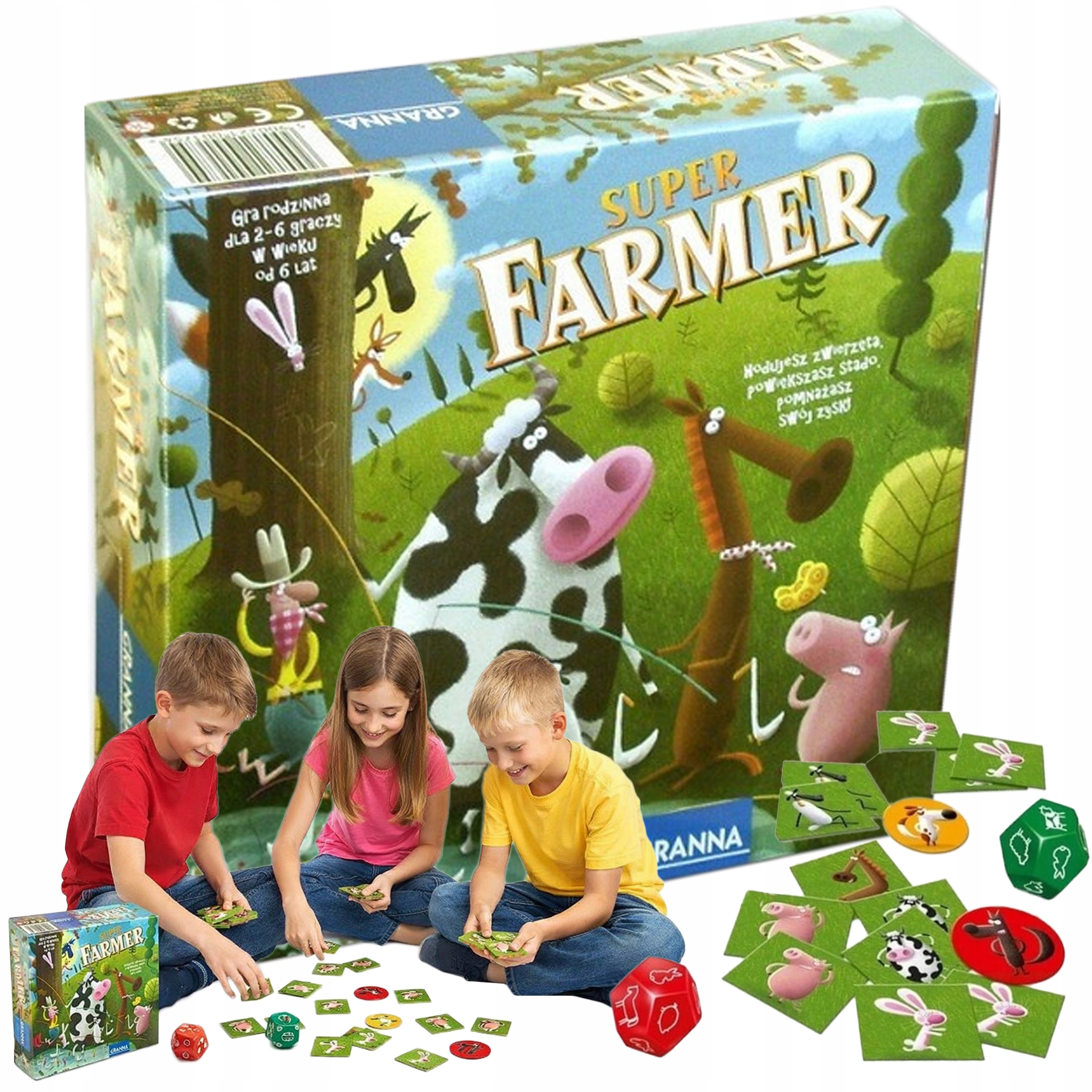 Gra Towarzyska Gra Planszowa Planszówka Familijna Superfarmer Granna Ekstra