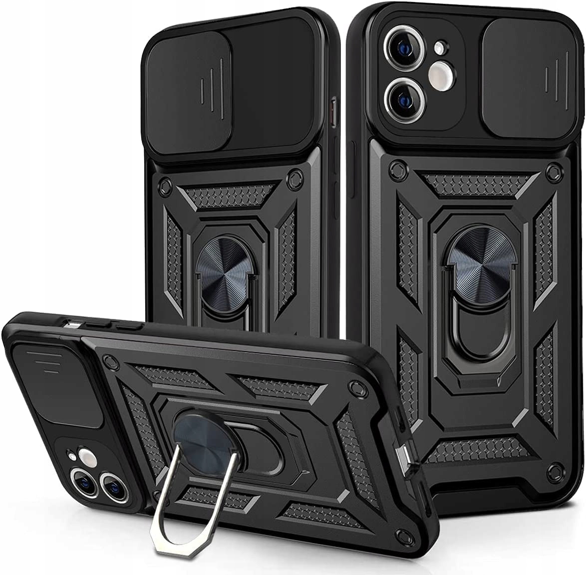 

Etui do Iphone 11 Szkło 9H I Pancerne Slide Ring