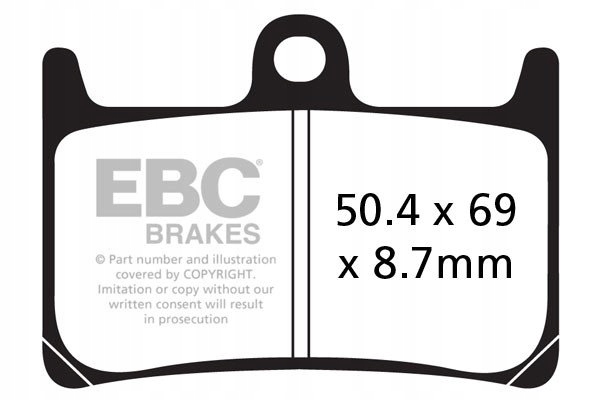 Brzdové doštičky Ebc GPFAX380HH traťové/profesionálne (súprava na 1 kotúč)