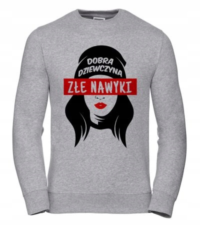 Dámská Mikina Good Girl Bad Habits M šedá, Dárek Pro Ni