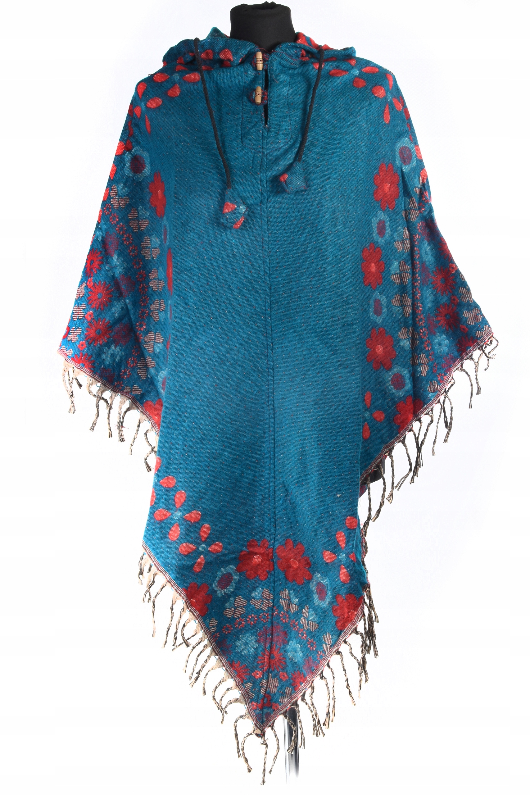 Nepálské trojúhelníkové Pončo Etno indiánské Pled vlna