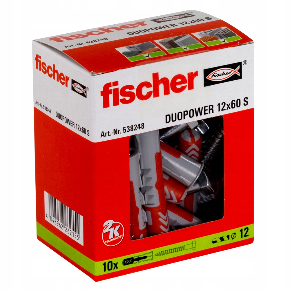

Kołki Fischer Duopower z wkrętem 12x60 S 1szt.