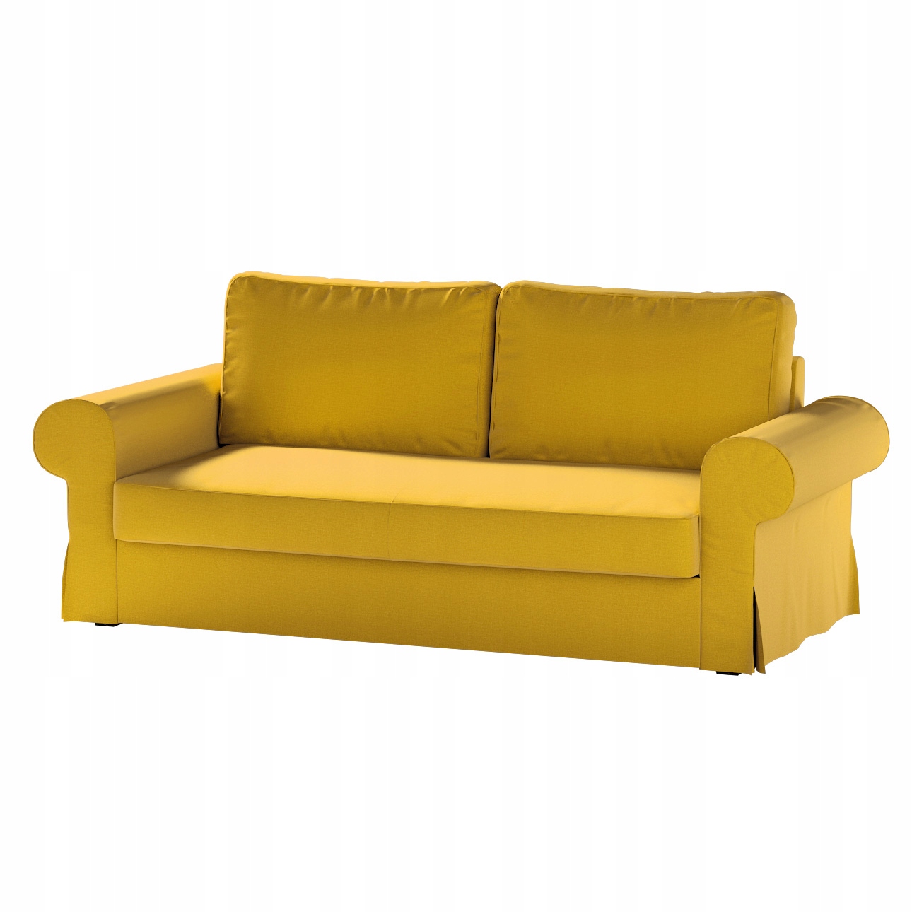 Dekoria potah na rozkládací pohovku Backabro pro 3 osoby Ikea žlutý