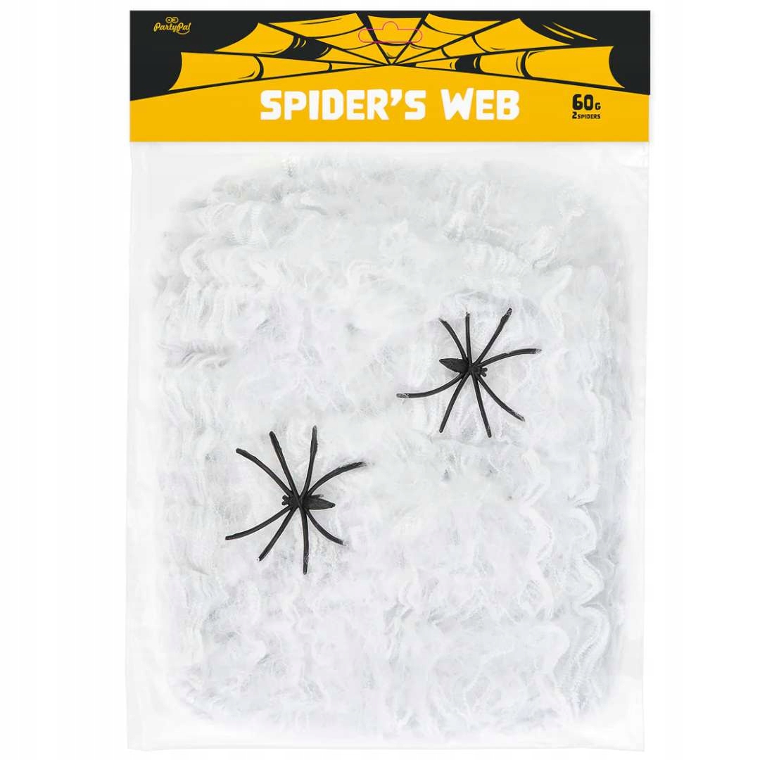 dekoracja Pajęczyna biała Na Halloween sieć pająka