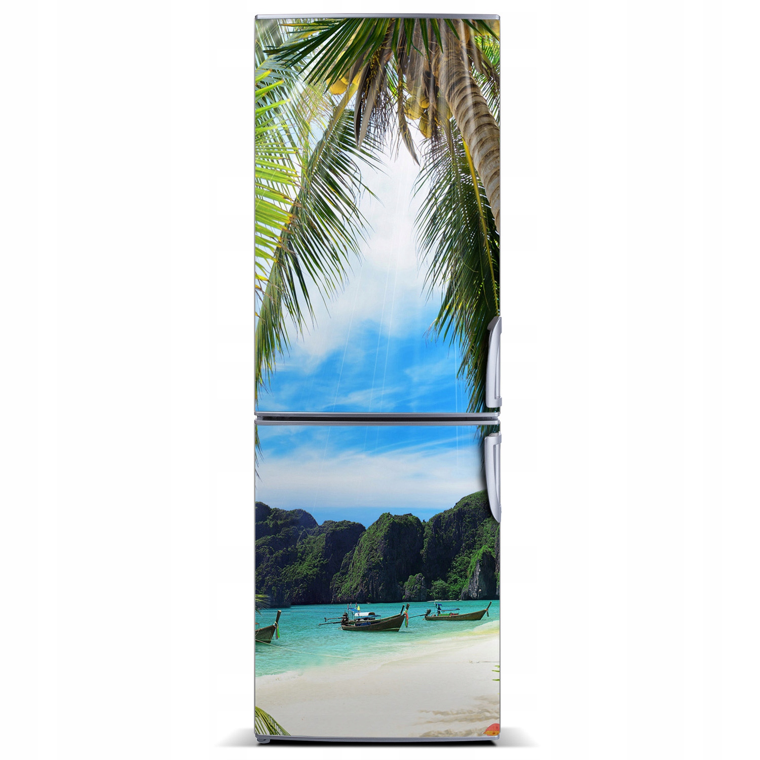 

Magnes Tapeta na lodówkę Tropikalna plaża 60x180
