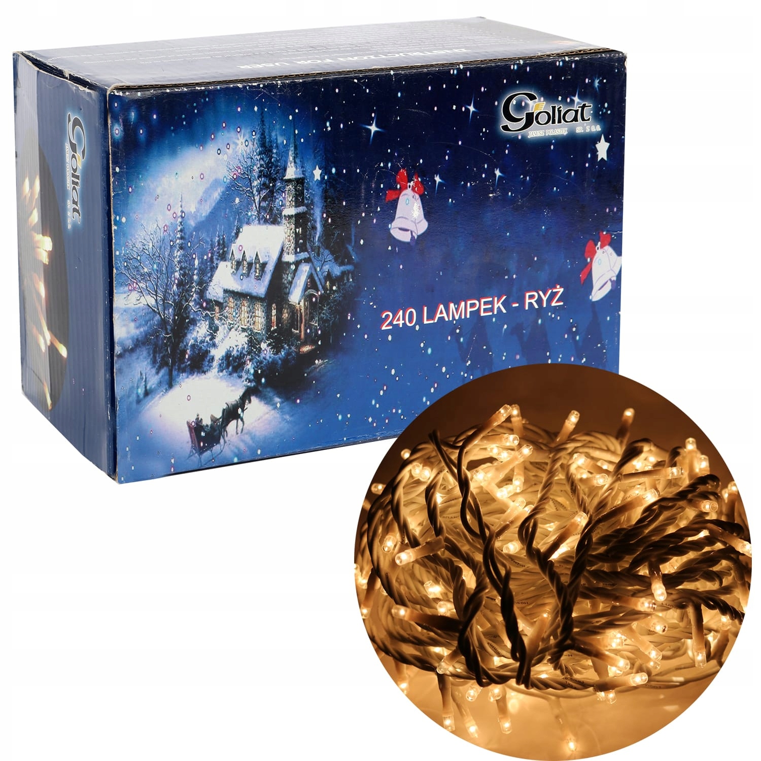 Vánoční Osvětlení Na Stromeček 240 Led Typu Rýže S Programátorem, Teplá Bílá Dekorace