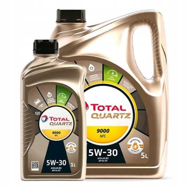 6L Zestaw Olej silnikowy Total Quartz 9000 Nfc 5W-30, 5+1L
