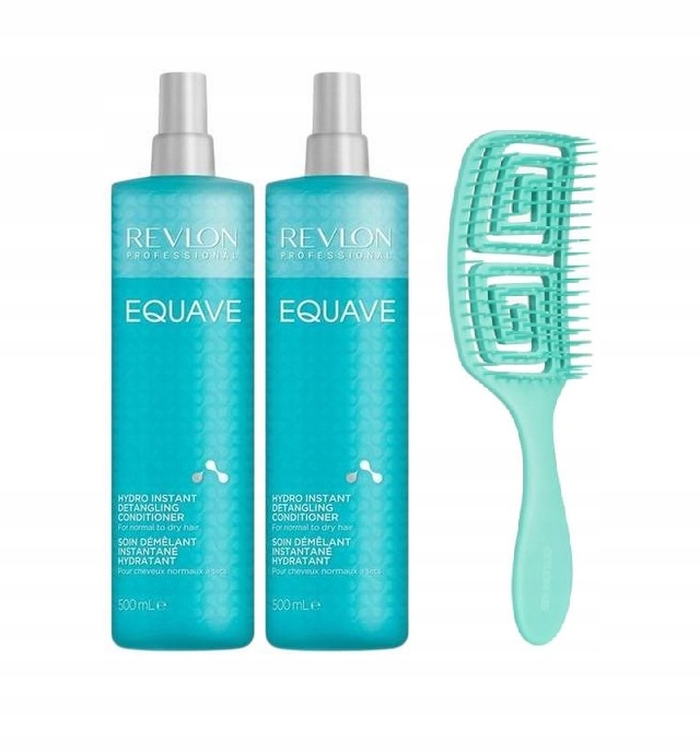 Revlon Equave Hydro Odżywka 500ml x 2 szt. Szczotka o zapachu kokosu
