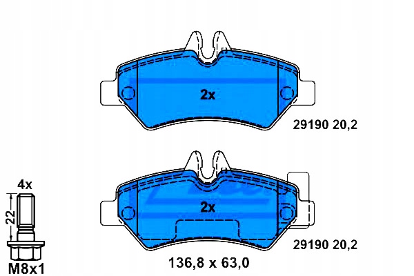Ate Brzdové Destičky Vw Zadní Crafter 2,0-2,5 Tdi 06