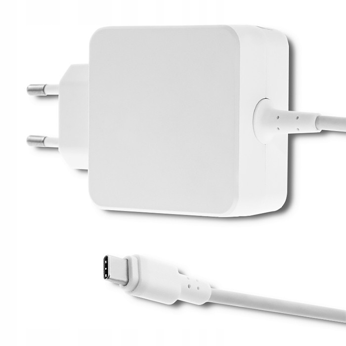 Univerzální síťový napájecí adaptér 45W 5-20V 2-3A Usb typ C Pd Bílý