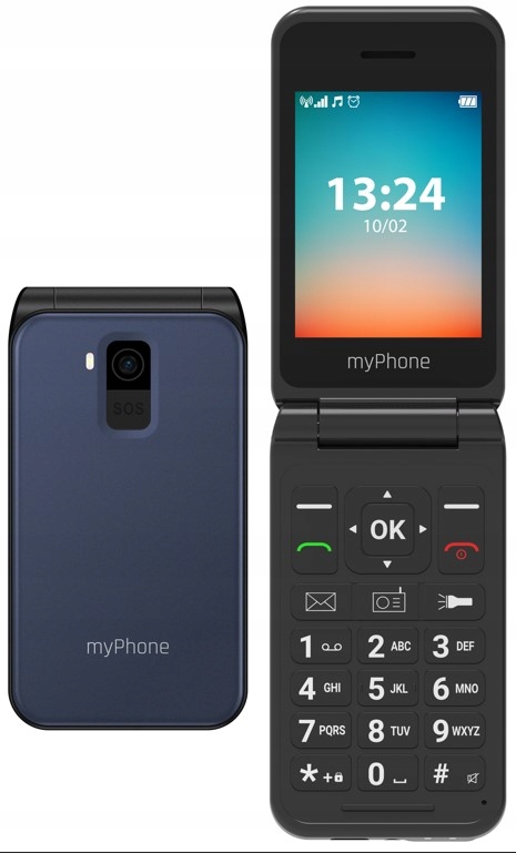 Telefon komórkowy z klapką myPhone Flip Lte 2,8" Przycisk Sos 48/128MB