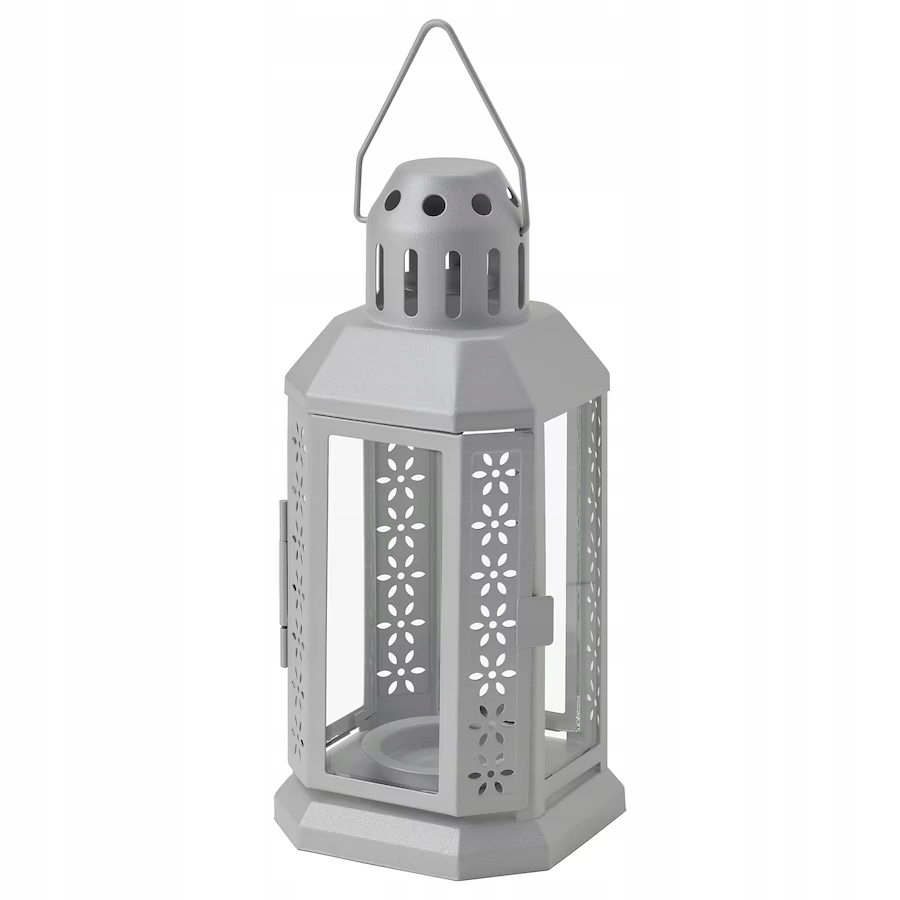 

Ikea Enrum Latarenka 22cm lampion na tealight sreb