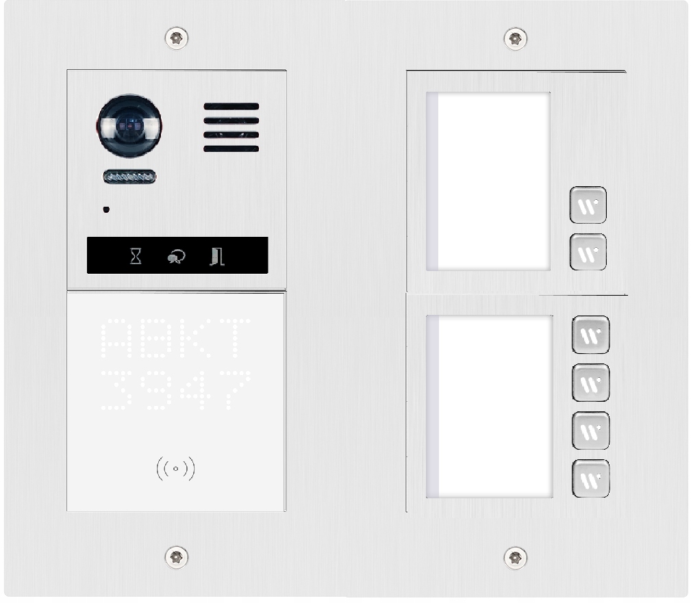 WIDEODOMOFON VIDEODOMOFON CZYTNIK KART RFID DOMOFON SZEŚCIORODZINNY 7'' Kod producenta DT49+DT821ID-M6