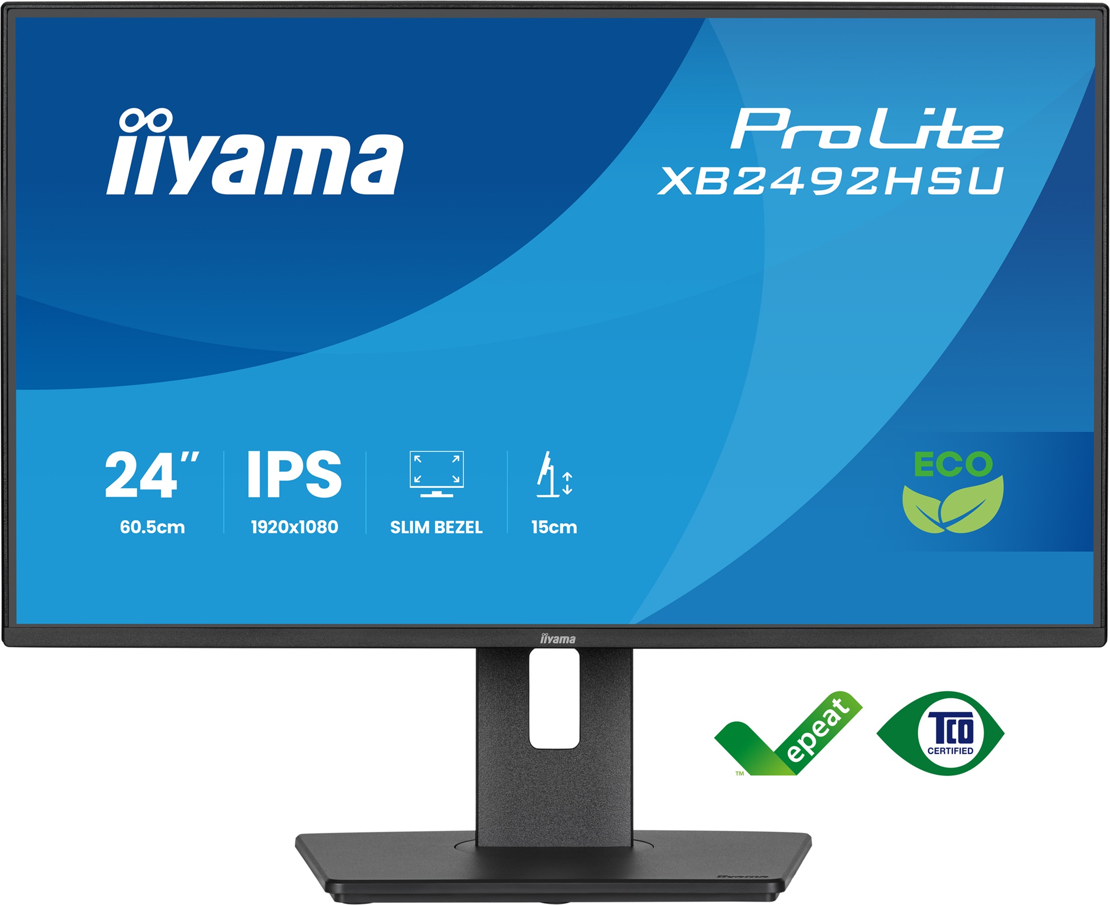 24" iiyama XB2492HSU-B1: Ips, Fhd, Hdmi, Dp, zelená, Has
