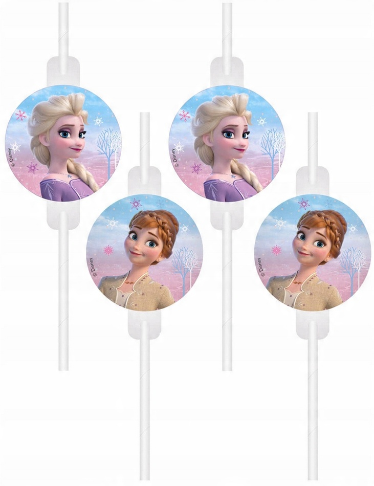 

Słomki Rurki Kraina Lodu Frozen Urodziny 4 szt.