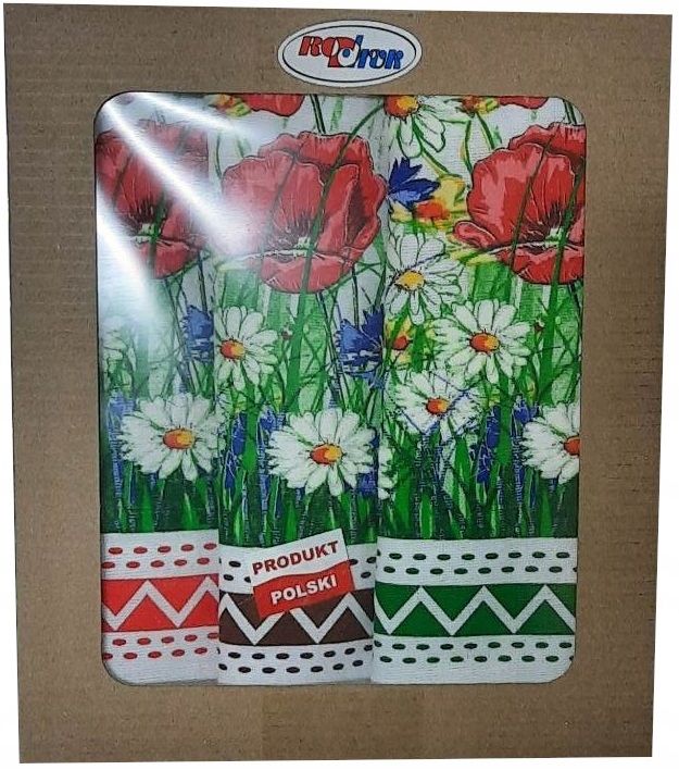 

Zestaw Ścierek Bawełna 100% Polskie Kwiaty Polne