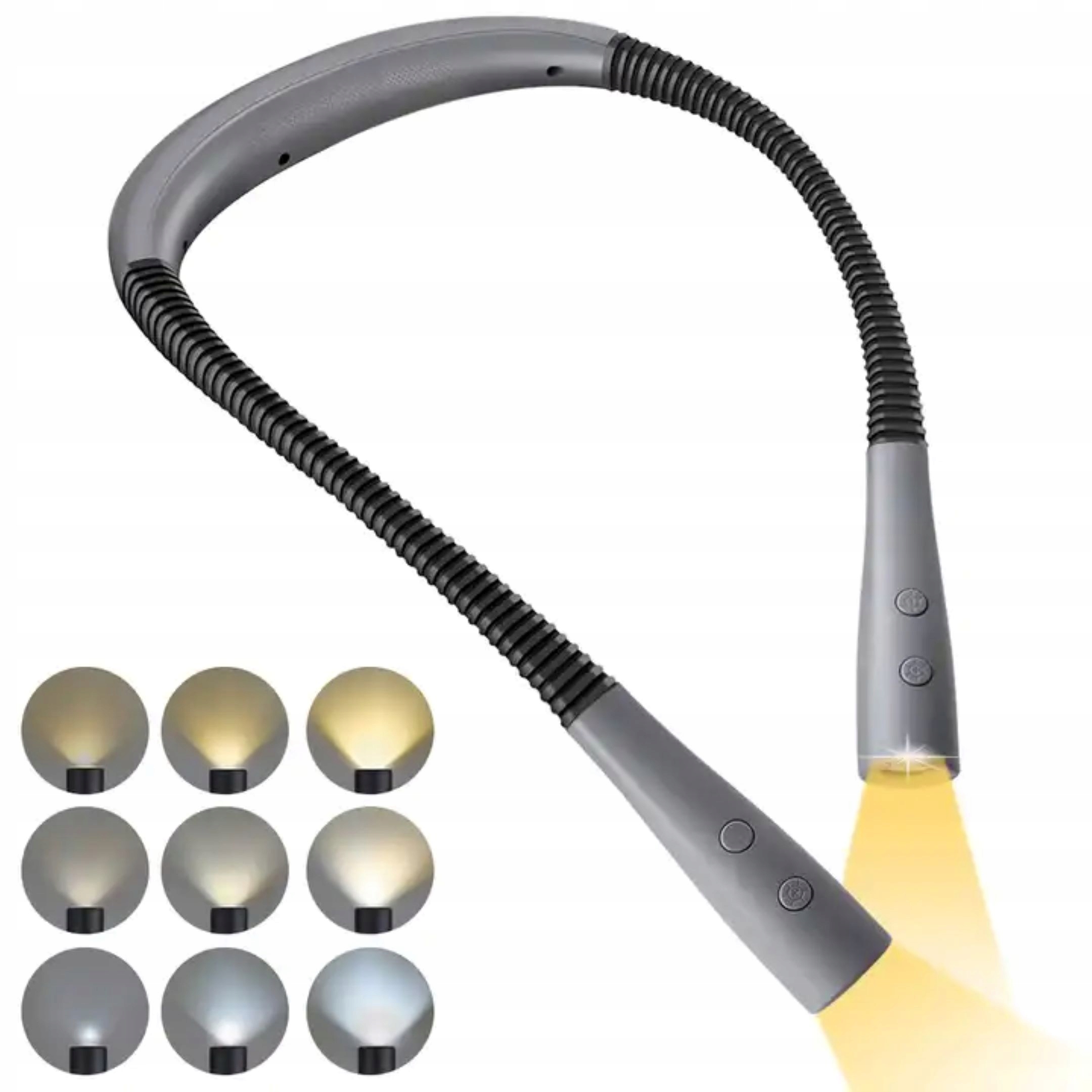 Elastyczna Giętka Lampka do Czytania LED na Szyję Akumulator 3 Barwy Kod producenta Lampka na szyję