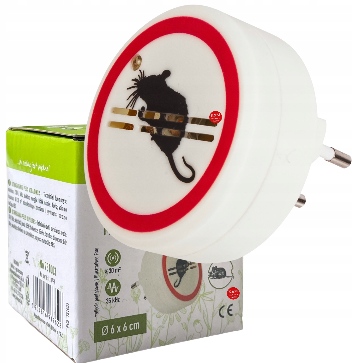 

Odstraszacz Elektryczny Myszy 731003 Ultradźwiękow