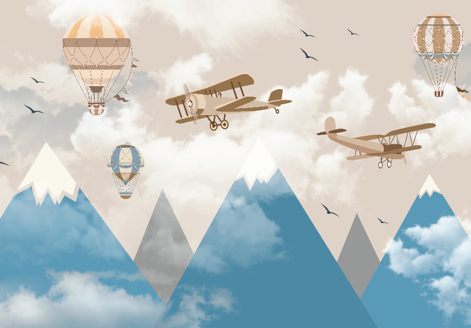 Fototapeta Lietadlá pre chlapca 400x280 cm štruktúra 350 g