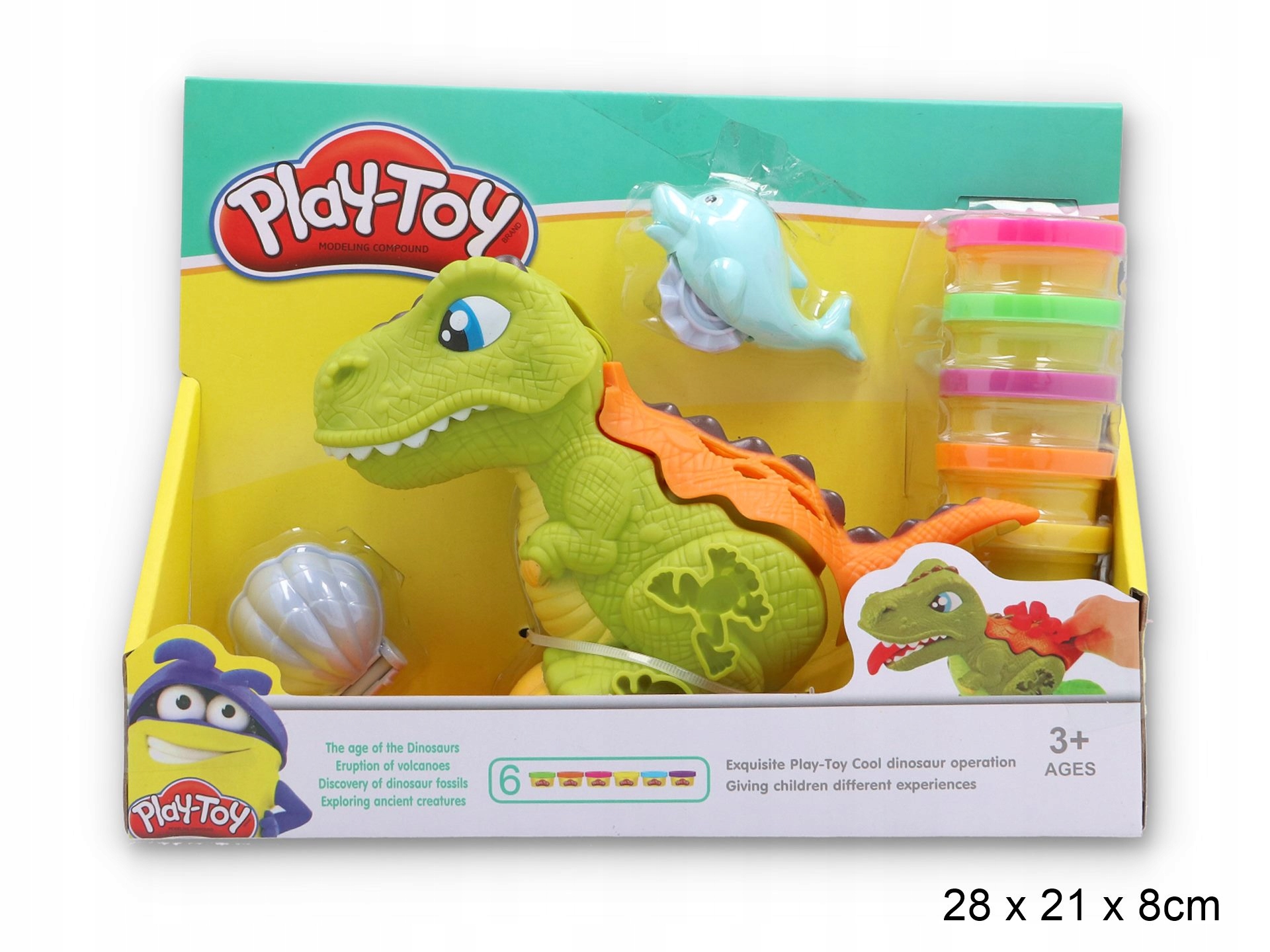 

Ciastolina T-Rex Dinozaur 6x Tuby Masa Plastyczna