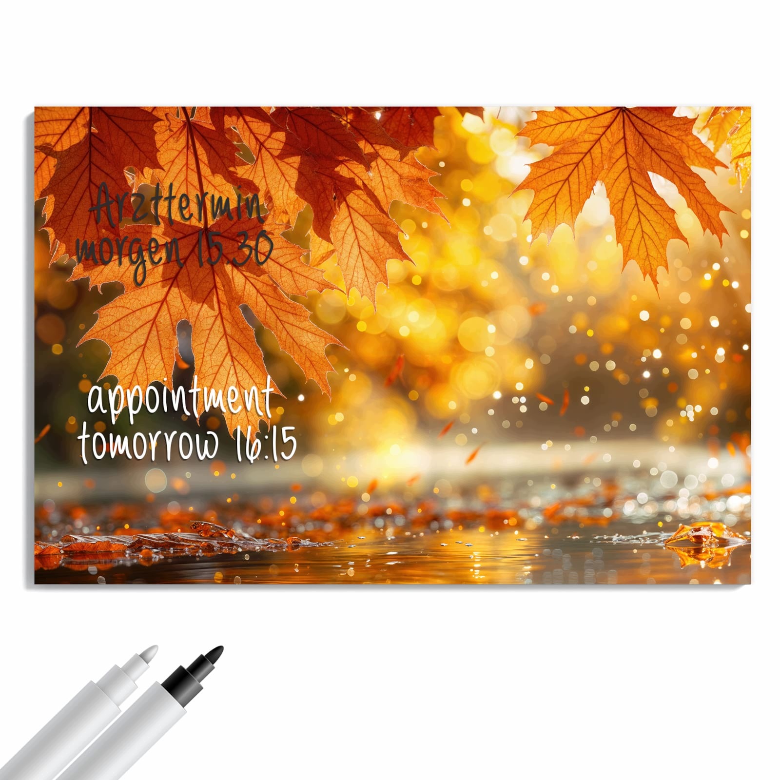 Magnetická tabule Jemné Podzimní listy 60 × 40 cm