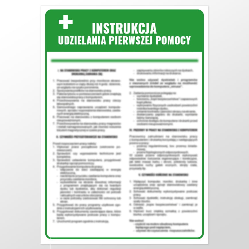 APTECZKA PIERWSZEJ POMOCY APTECZKA ZAKŁADOWA ZESTAW PIERWSZEJ POMOCY BHP Rodzaj wisząca / stacjonarna