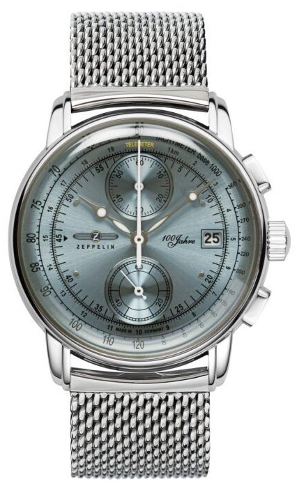 Nové Originální Pánské hodinky Zeppelin 100 Jahre 8670M-4 stříbrné, Quartz