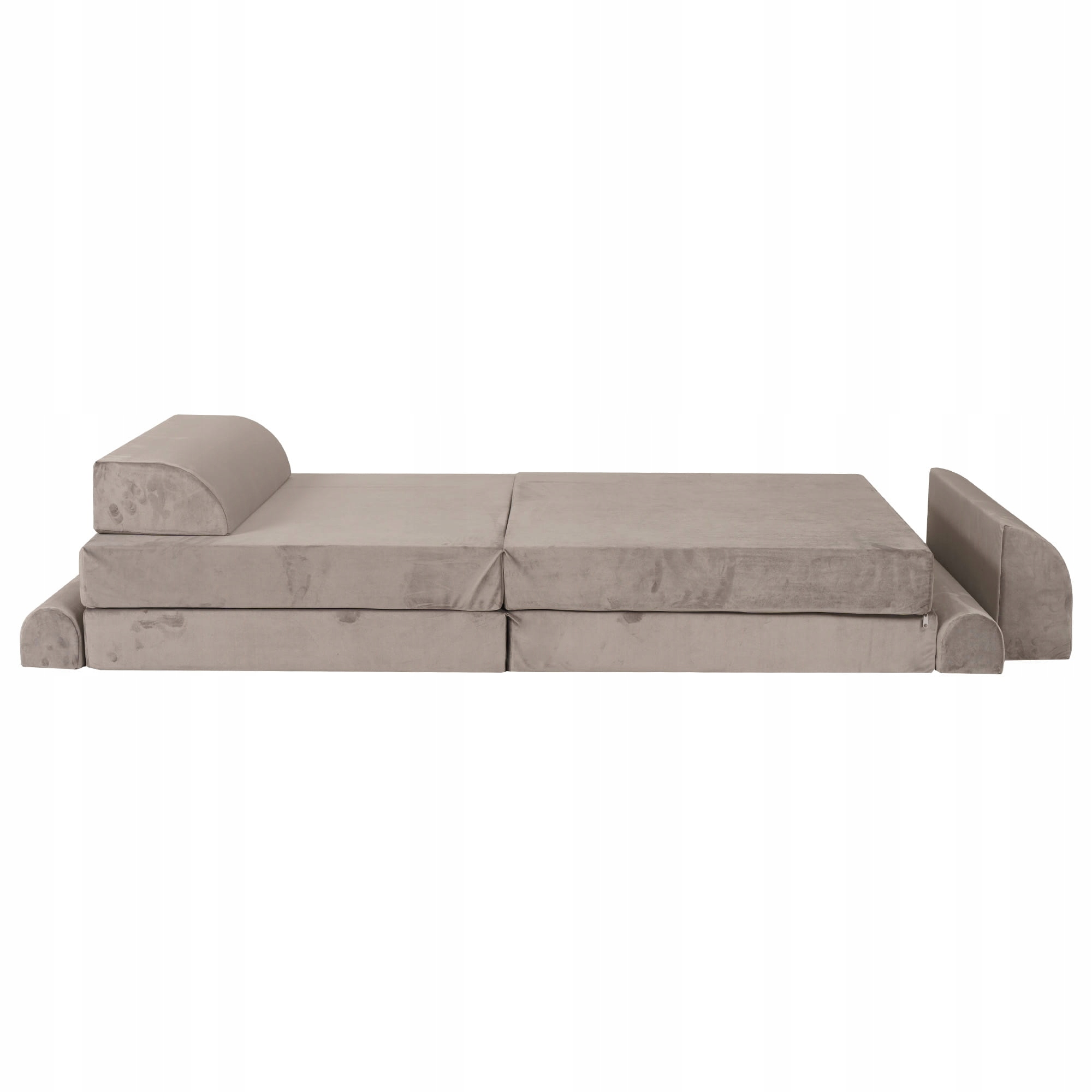 Sofa dziecięca Premium, Welurowa, Szara Szerokość produktu 80 cm