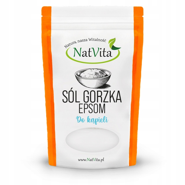 

Sól Epsom Gorzka 99,8% 1kg do kąpieli NatVita