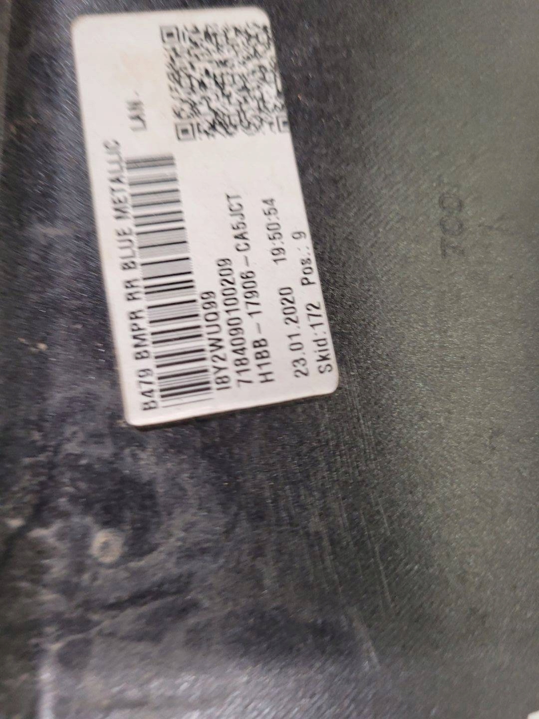 bumper rear Ford Fiesta 7 2019 H1BB-17906-A1