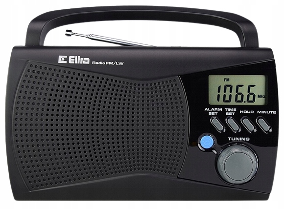 Radio sieciowo-bateryjne Fm Lw budzik Eltra Kinga do kuchni salonu sypialni