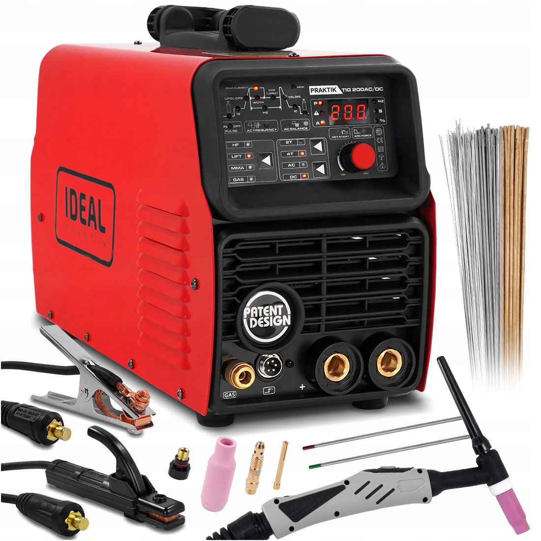 Spawarka inwertorowa Ideal TIG 200 AC/DC MMA Puls