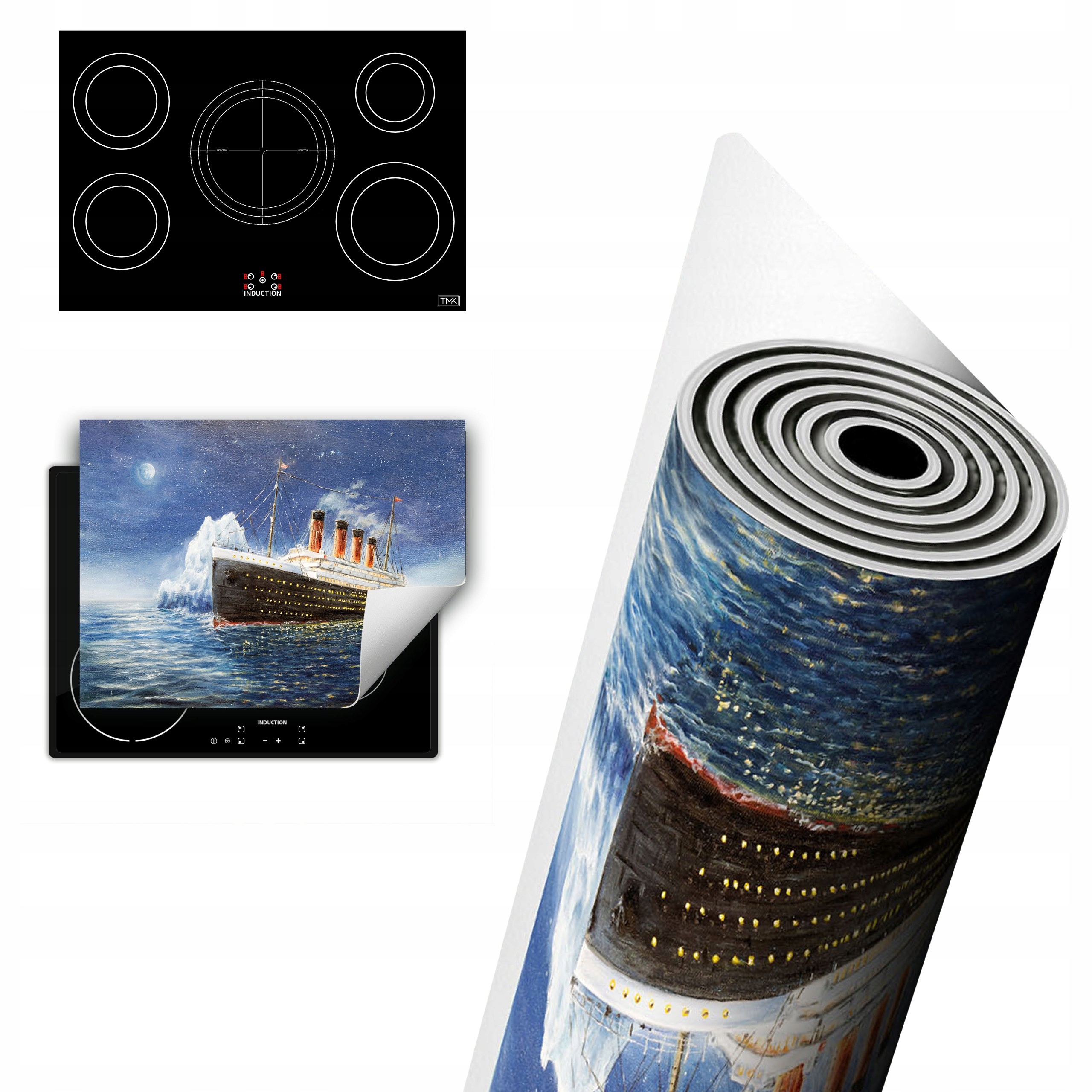 Vinylová Ochrana Na Indukci Desky 80x52 Titanic