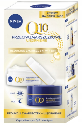 Nivea Sada Q10 Zpevňující Péče proti vráskám denní a noční krém