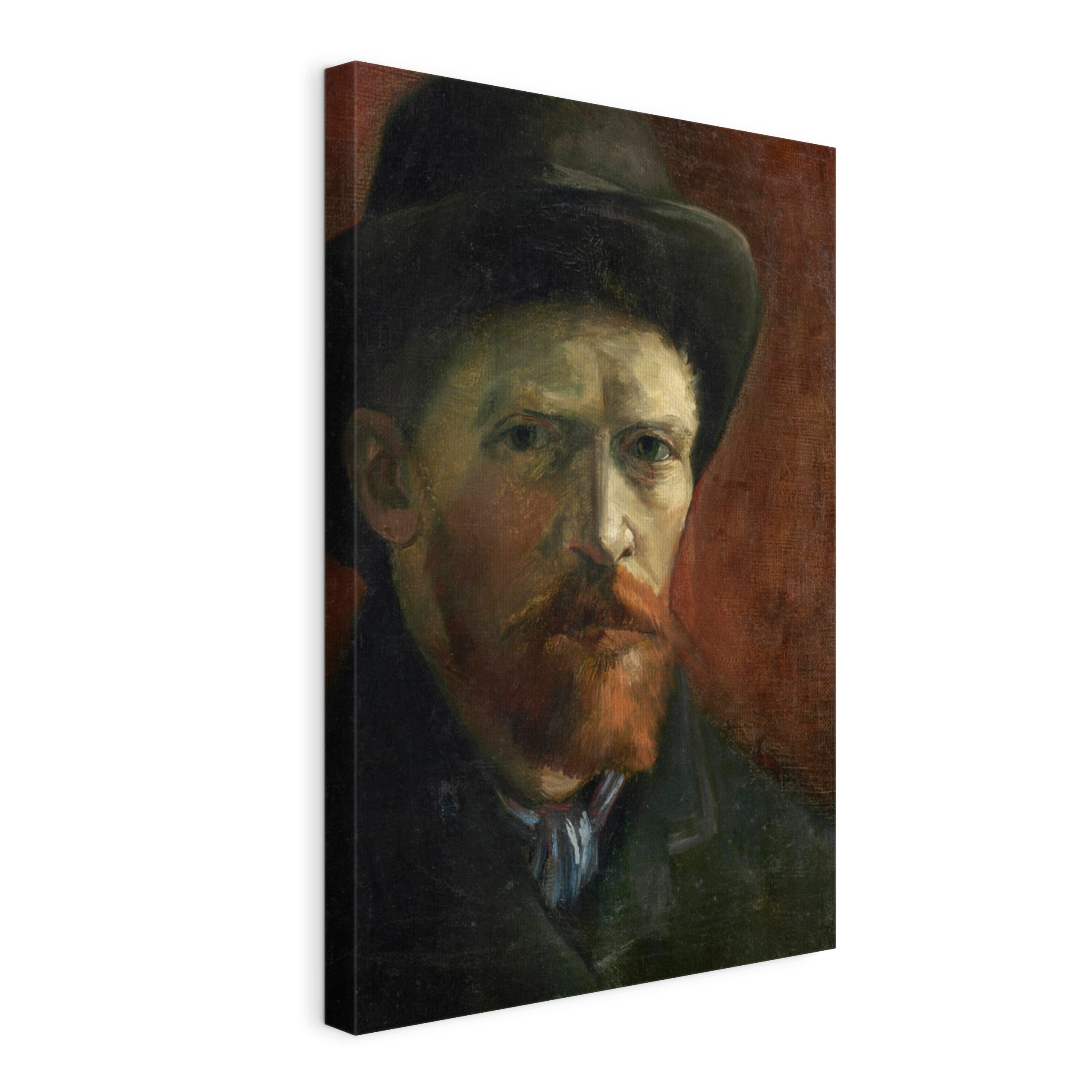 Obraz na plátně van Gogh Autoportrét v tmavém plstěném provedení 40x60