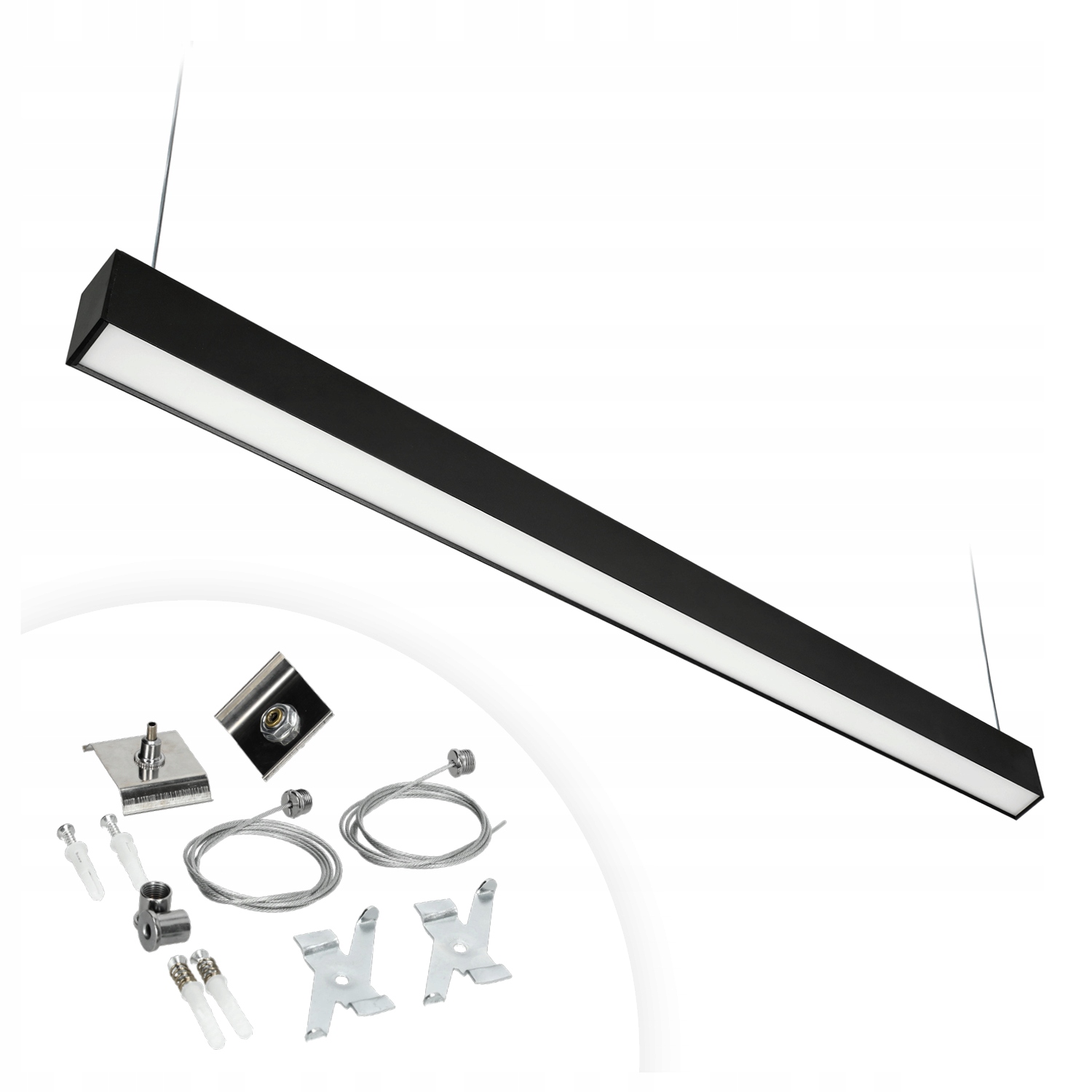 Svietidlo Juve vstavané Led diódy neutrálna biela 20W 120 cm Čierne 2400lm