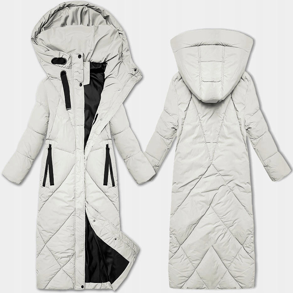 Dlouhá Zimní Bunda 5M3232 Ecru L (40)