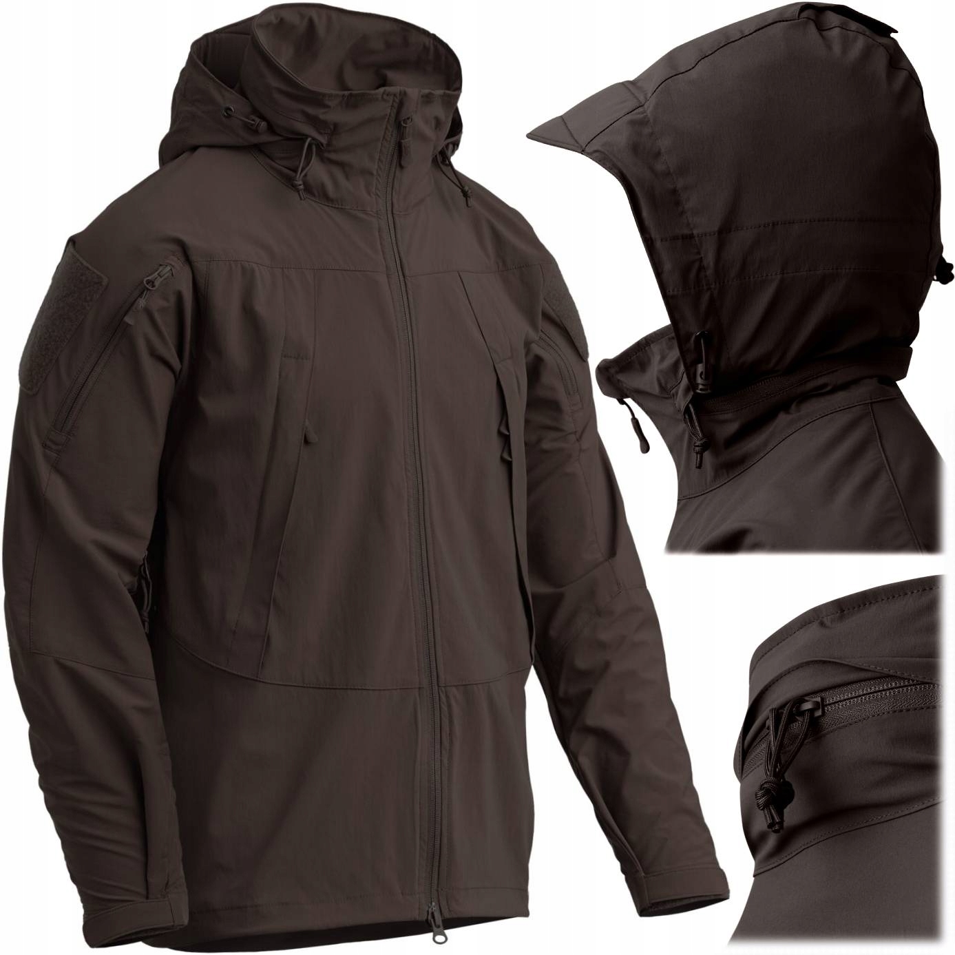 Pánská Bunda S Kapucí Helikon Trooper Jacket MK2 Storm Earth Brown vel.