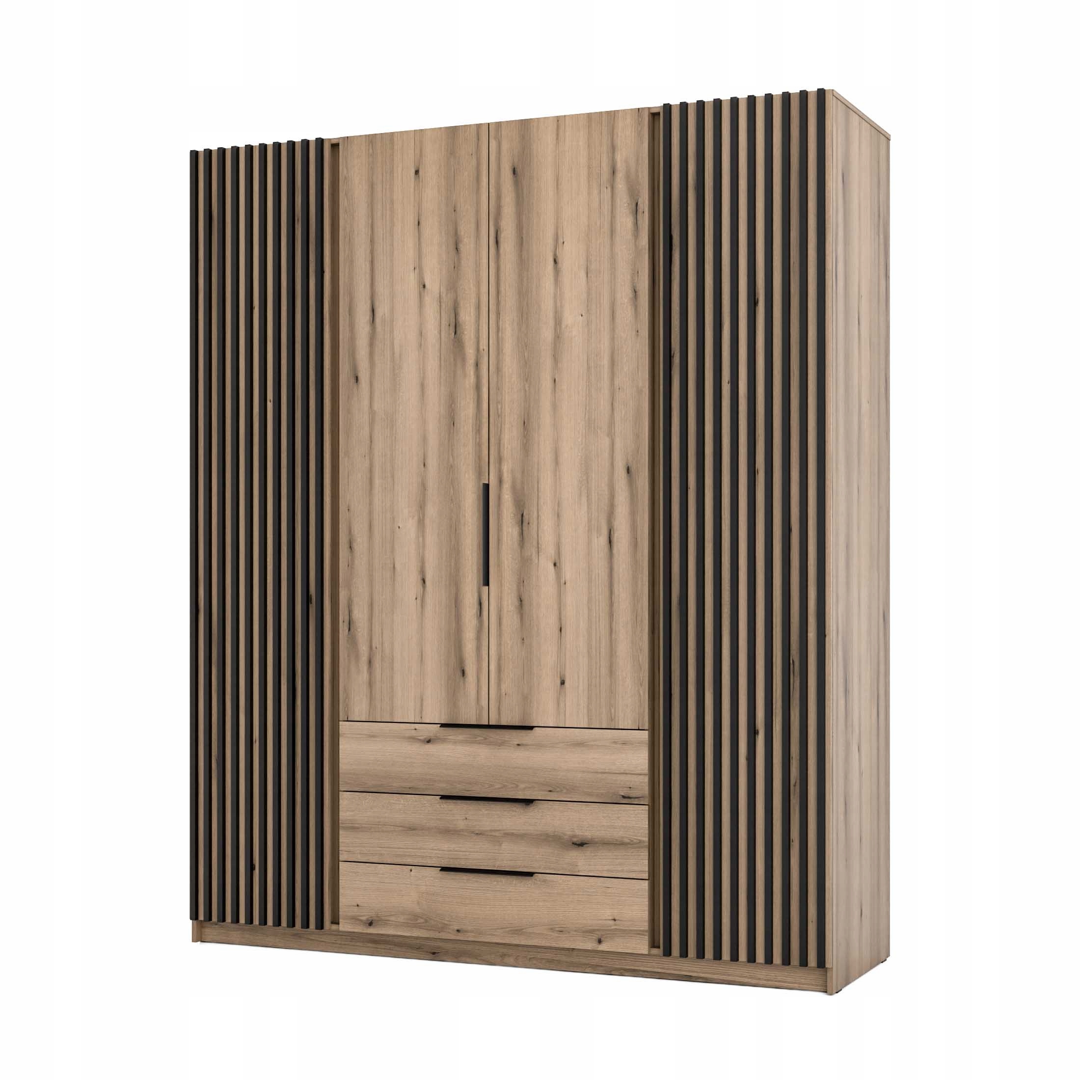 Skříň do předsíně 4-dveřová se zásuvkami Dravero Ev/ev-bl 2LAM 2F 3S