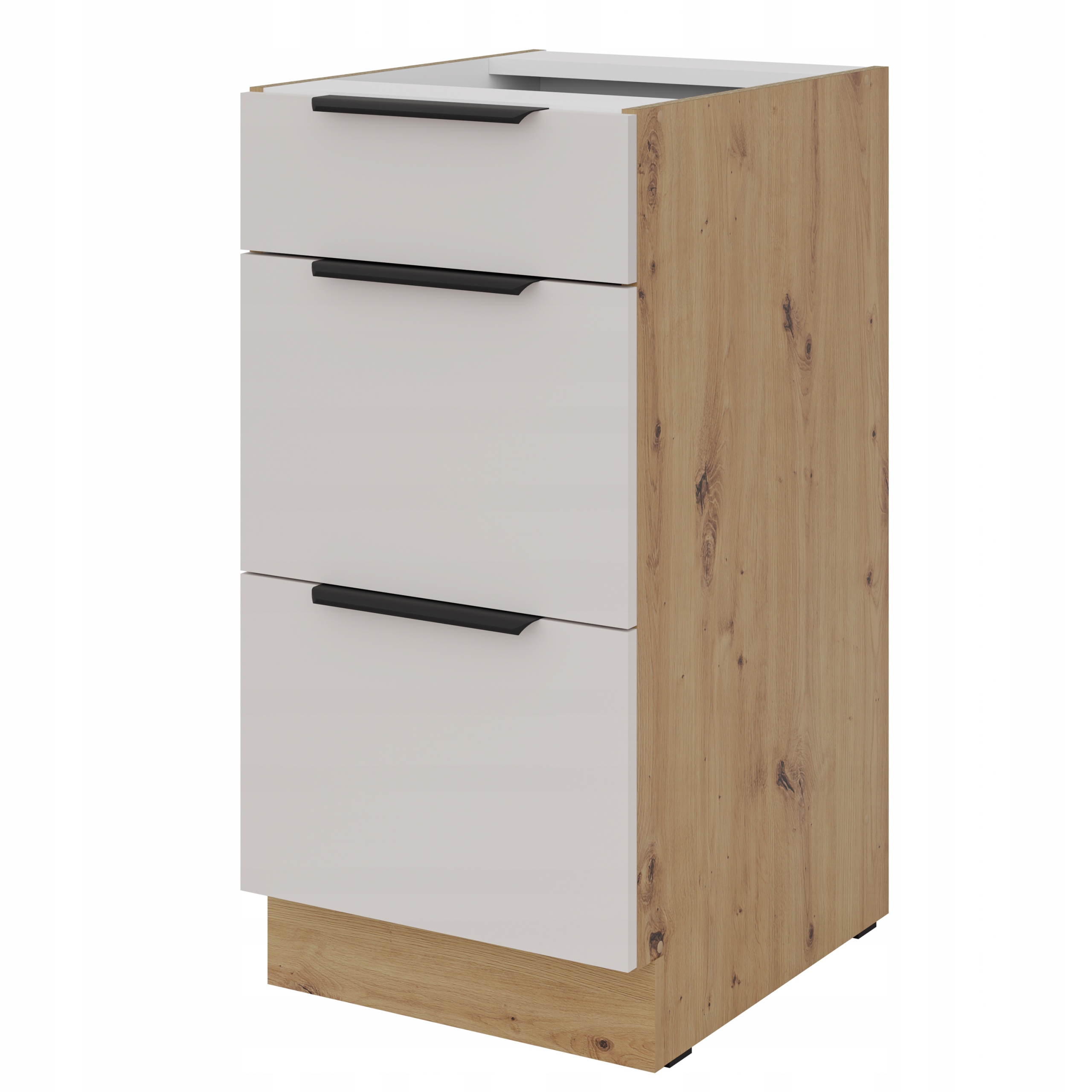 Spodní kuchyňská skříňka se zásuvkami 40 cm Premium. Kašmír béžová Dub Artisan