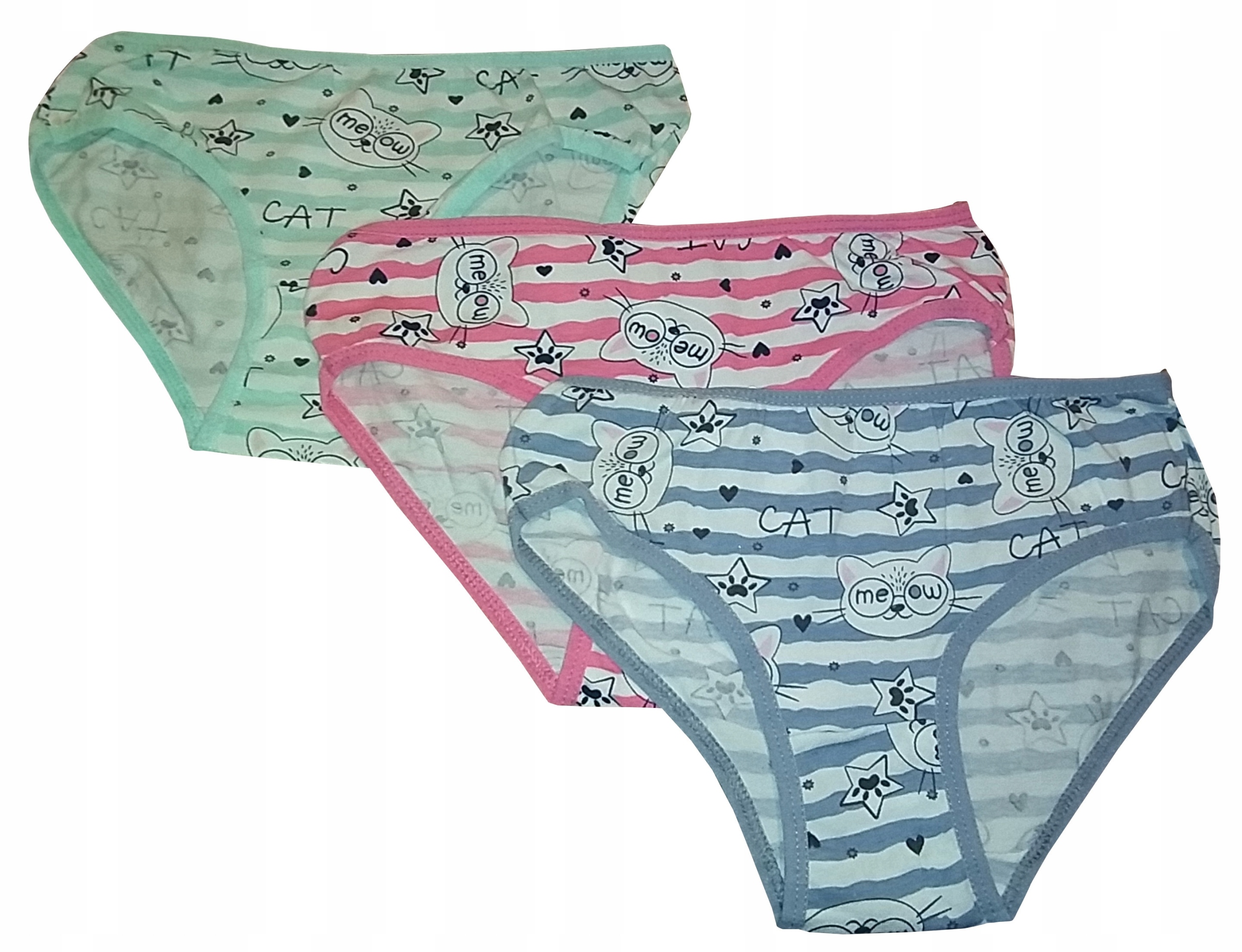 ТРУСЫ ??? ДЕВОЧЕК ТРУСИКИ 95%хлопок, 3PAK 128-134