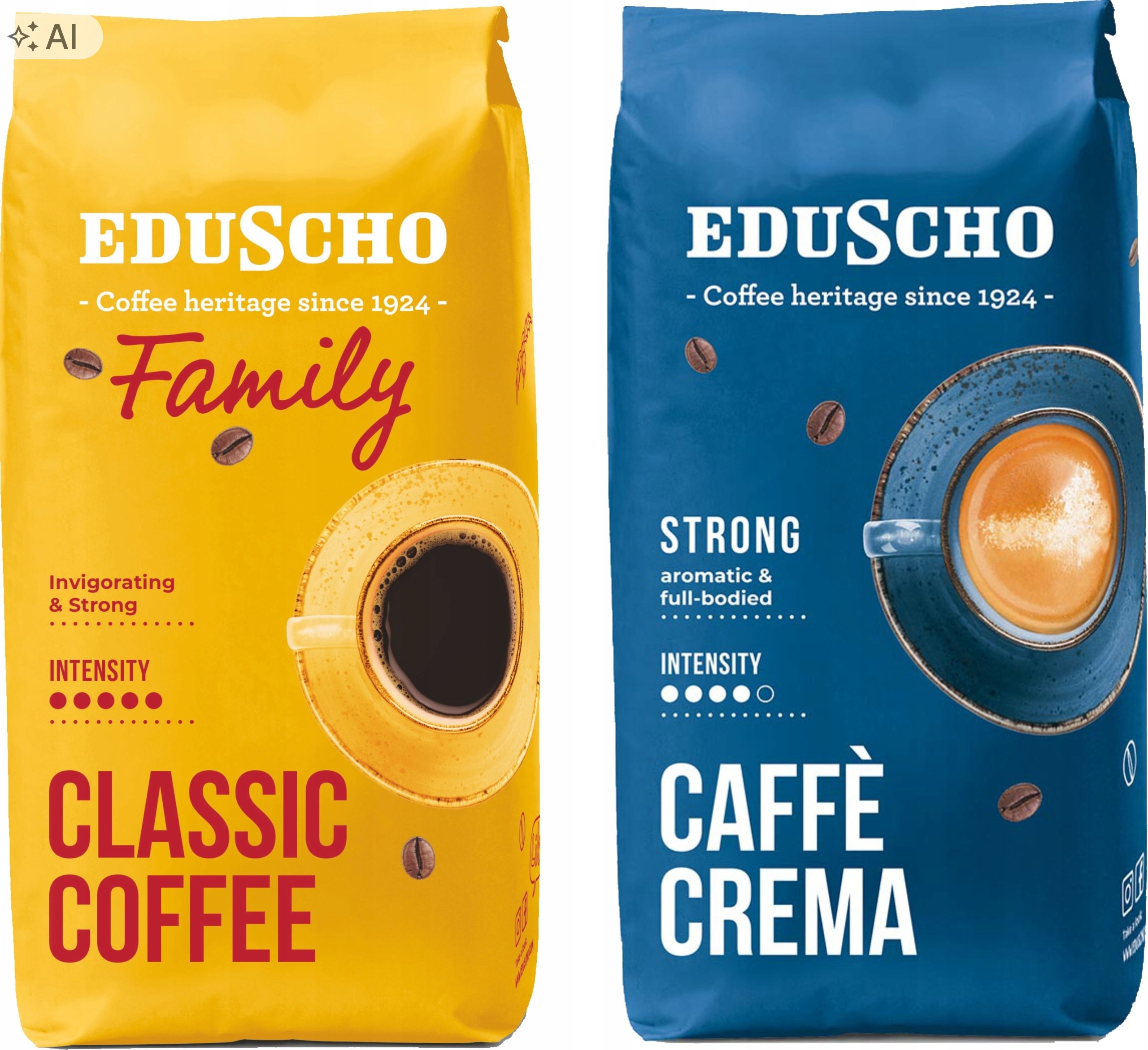 Eduscho Caffè Crema Strong 1kg Kawa Ziarnista Arabika Robusta