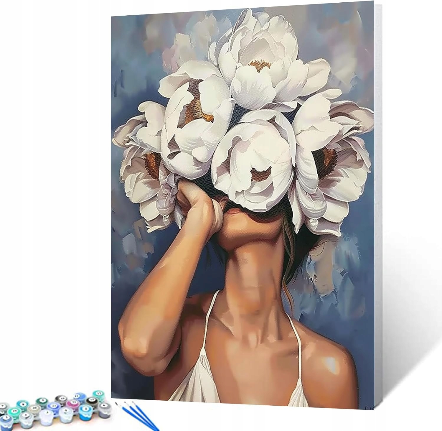 Malování Podle Čísel Žena S Květinami Moderní Styl 40 × 50 CM Diy